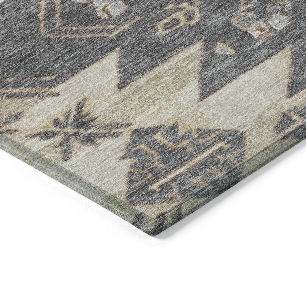 Machine Washable Indoor/Outdoor Chantille Beige 9' x 12' Rug. Picture 3