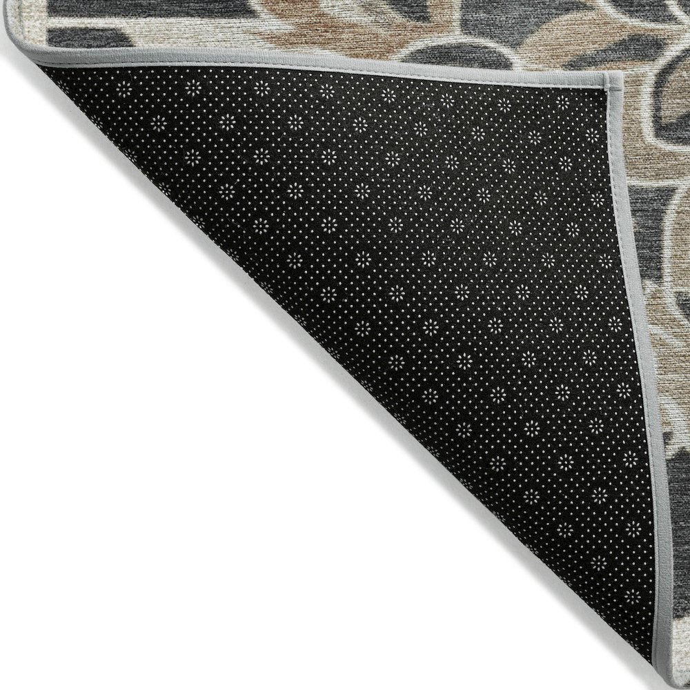 Machine Washable Indoor/Outdoor Chantille Charcoal 9' x 12' Rug. Picture 2