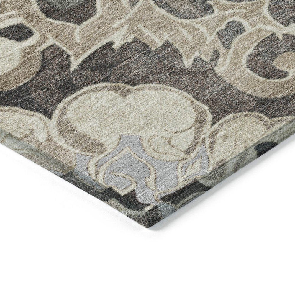 Machine Washable Indoor/Outdoor Chantille Chocolate 9' x 12' Rug. Picture 3