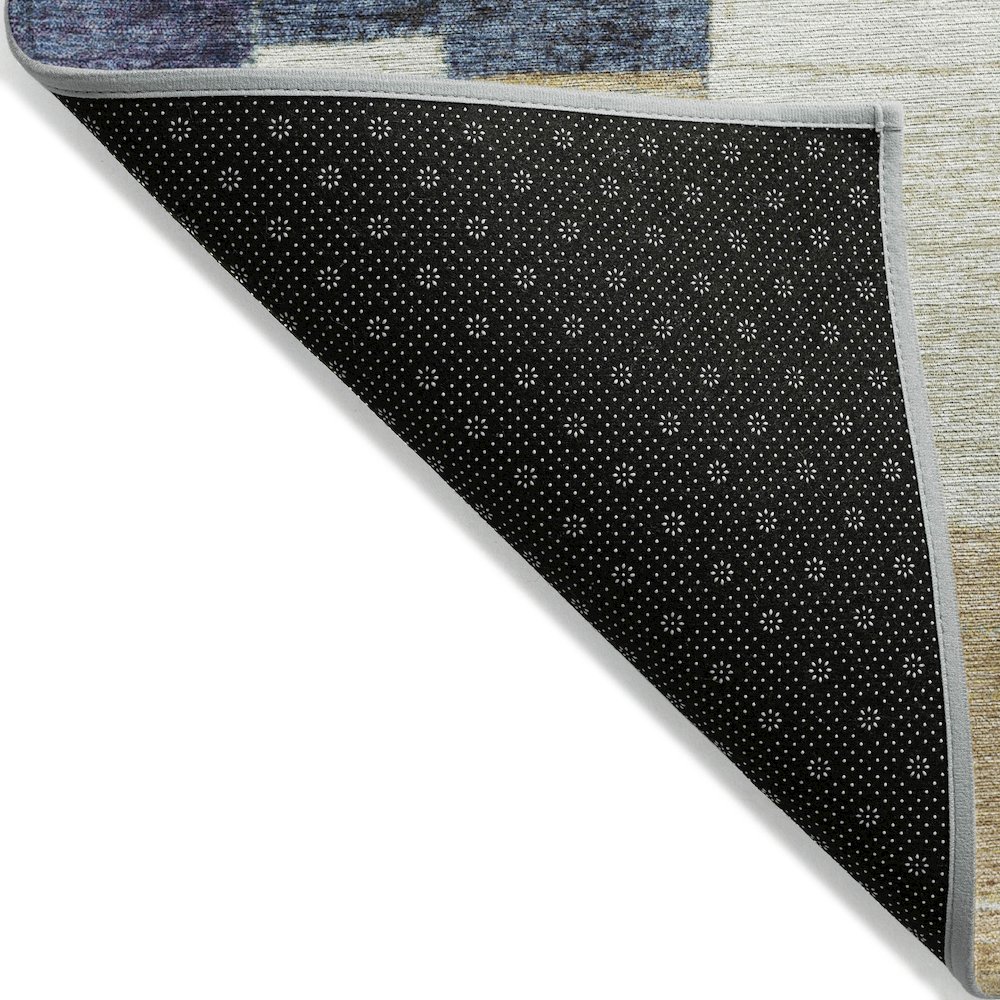 Machine Washable Indoor/Outdoor Chantille Navy 9' x 12' Rug. Picture 2