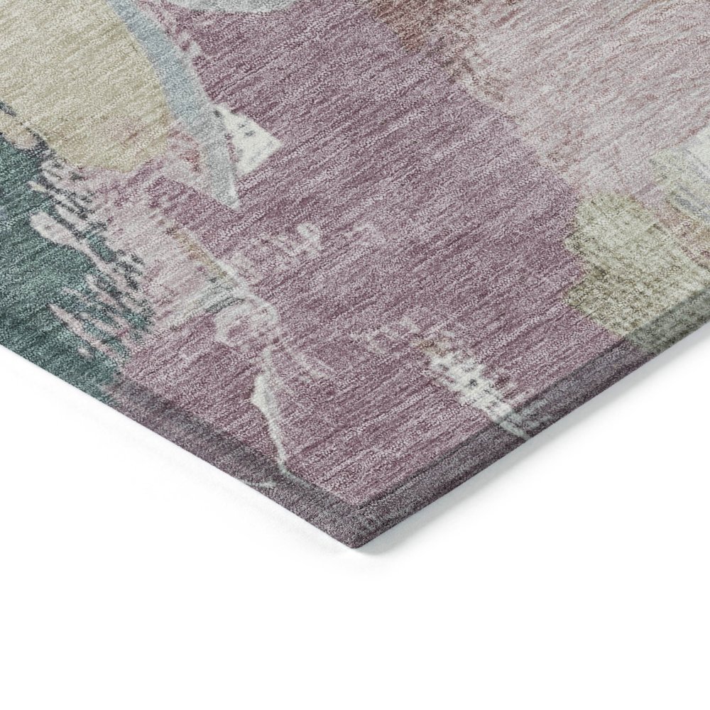 Machine Washable Indoor/Outdoor Chantille Mauve 9' x 12' Rug. Picture 3