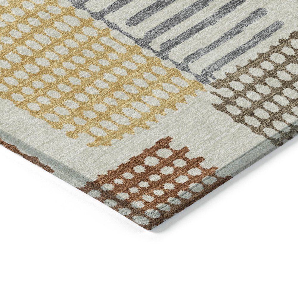 Machine Washable Indoor/Outdoor Chantille Putty 9' x 12' Rug. Picture 3