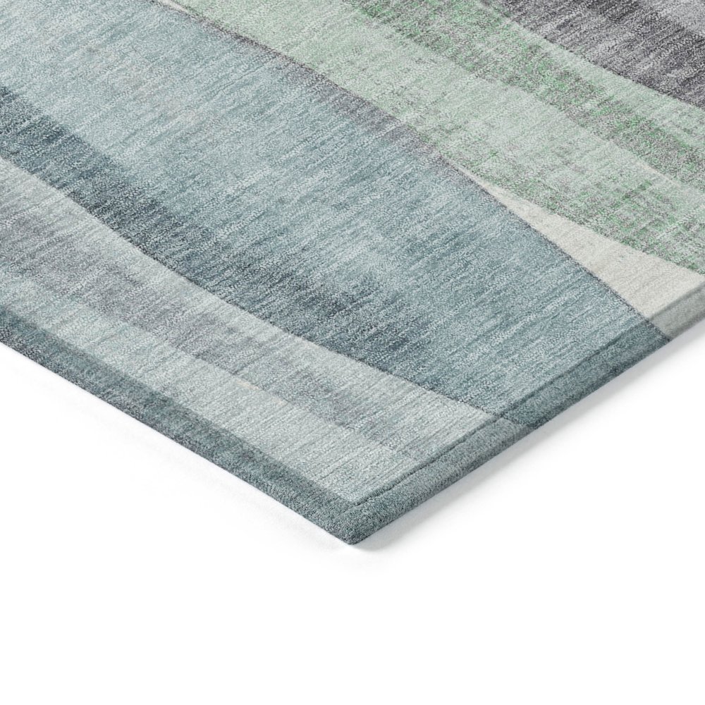 Machine Washable Indoor/Outdoor Chantille Teal 9' x 12' Rug. Picture 3