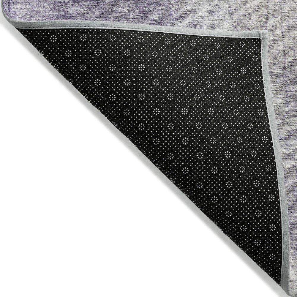 Machine Washable Indoor/Outdoor Chantille Purple 9' x 12' Rug. Picture 2