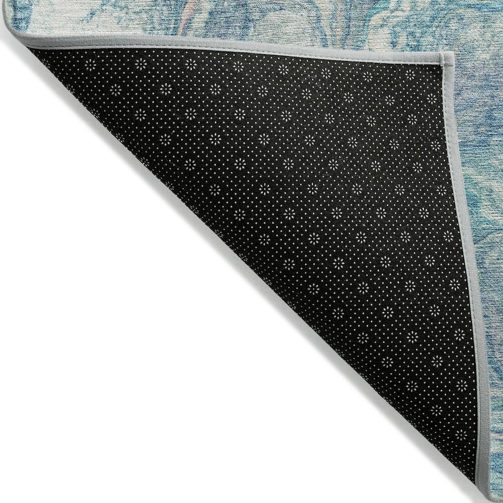 Machine Washable Indoor/Outdoor Chantille ACN2017 Teal 9' x 12' Rug. Picture 2