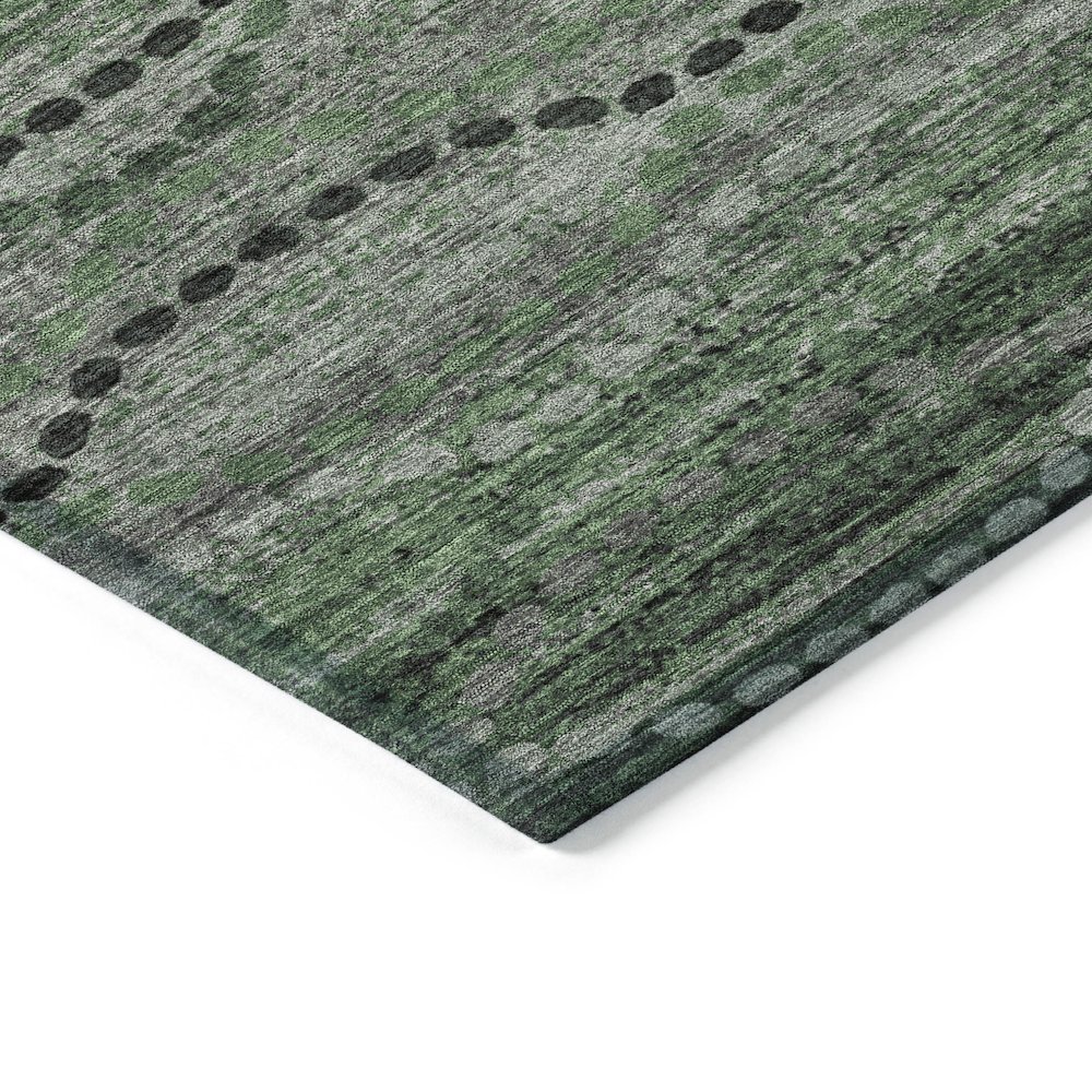 Machine Washable Indoor/Outdoor Chantille ACN2031 Olive 9' x 12' Rug. Picture 3