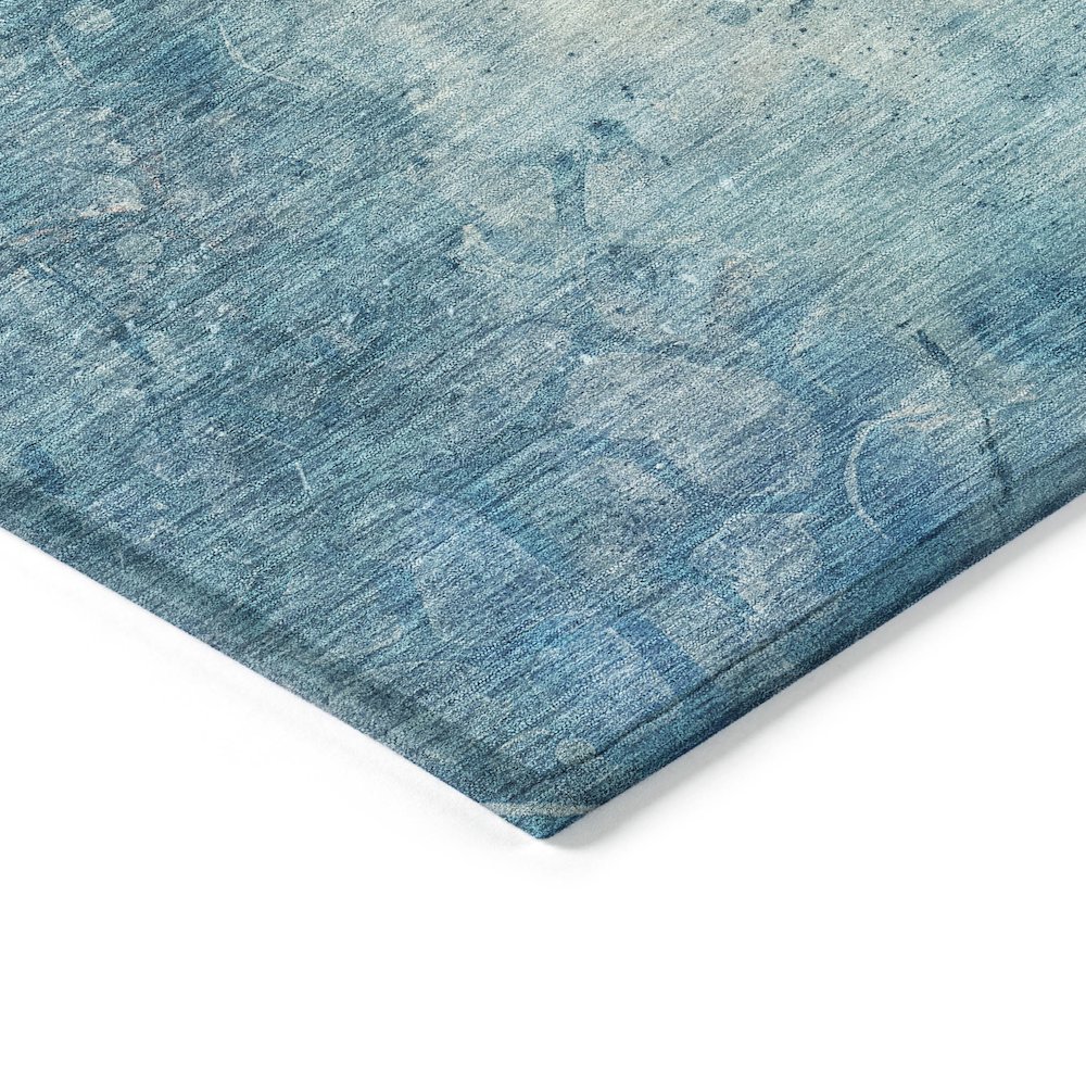 Machine Washable Indoor/Outdoor Chantille ACN2032 Blue 9' x 12' Rug. Picture 3