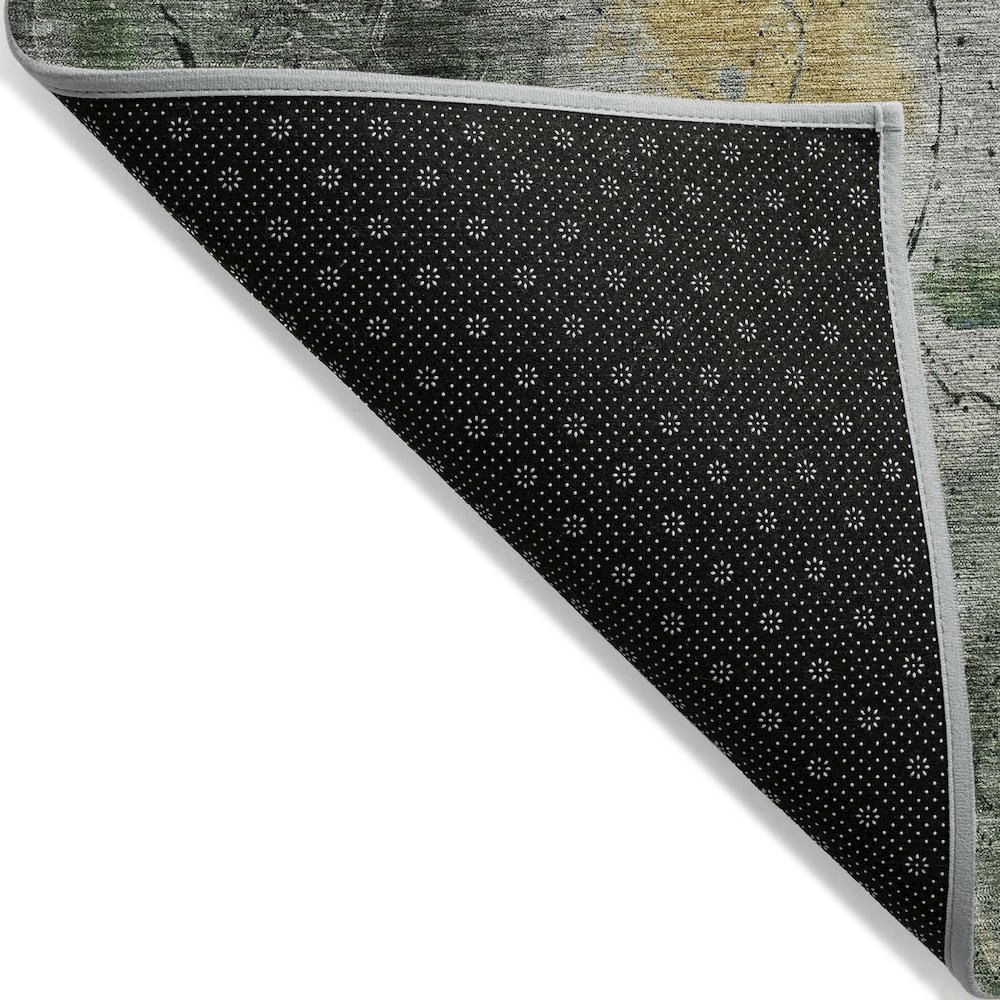 Machine Washable Indoor/Outdoor Chantille ACN2032 Pewter 9' x 12' Rug. Picture 2
