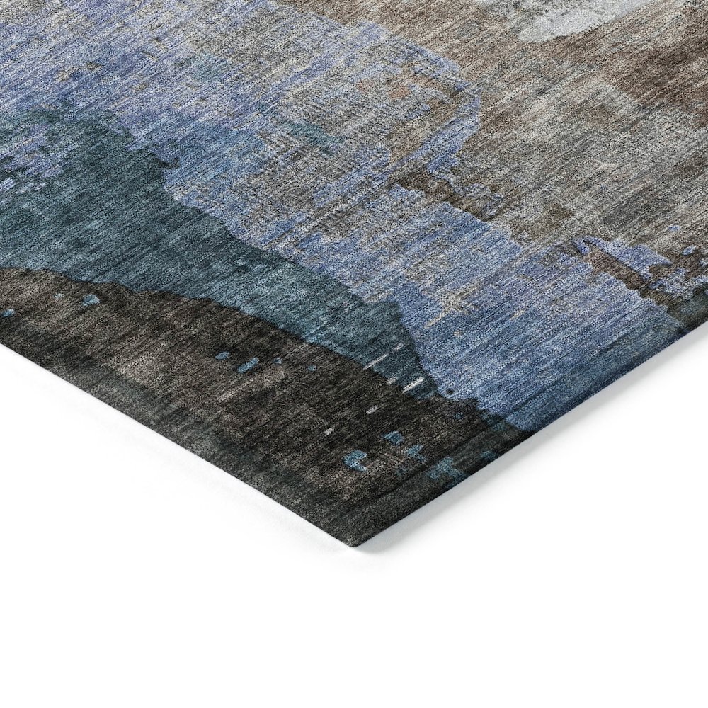 Machine Washable Indoor/Outdoor Chantille ACN2041 Brown 9' x 12' Rug. Picture 3