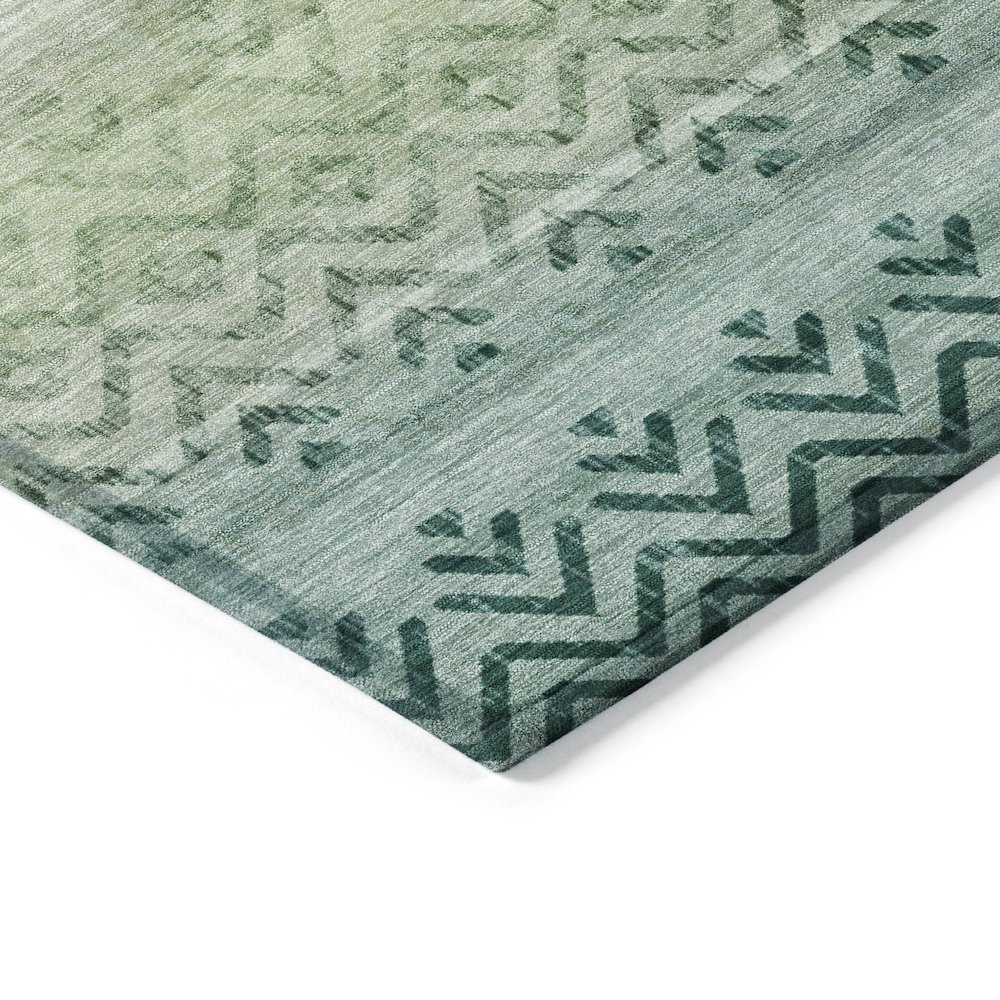 Machine Washable Indoor/Outdoor Chantille ACN2042 Teal 9' x 12' Rug. Picture 3