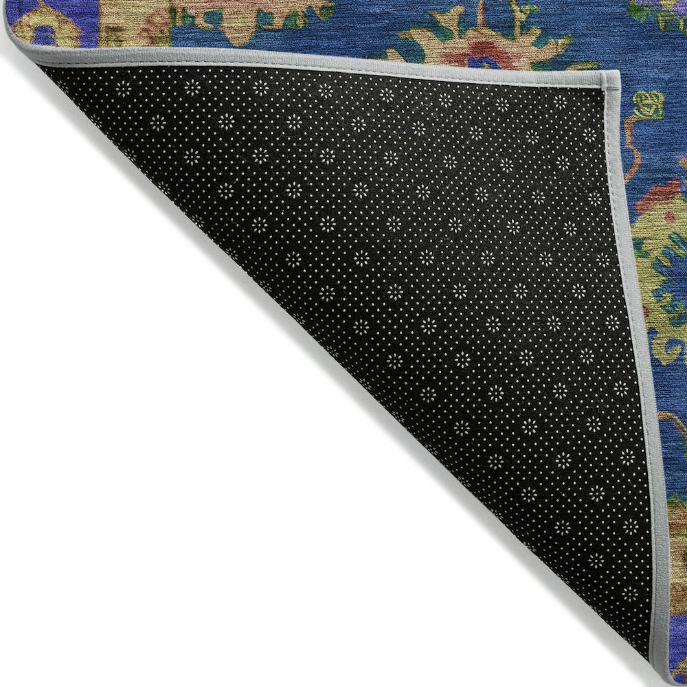Machine Washable Indoor/Outdoor Chantille ACN2046 Blue 9' x 12' Rug. Picture 2