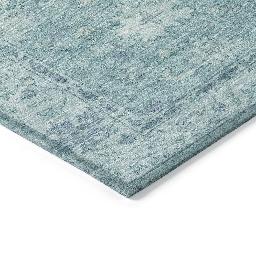 Machine Washable Indoor/Outdoor Chantille ACN2051 Teal 9' x 12' Rug. Picture 3