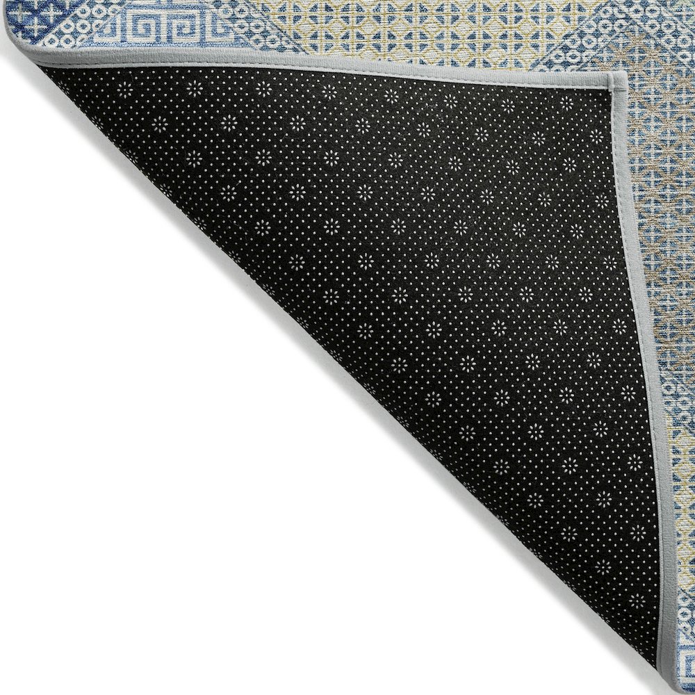 Machine Washable Indoor/Outdoor Chantille ACN2111 Denim 9' x 12' Rug. Picture 2