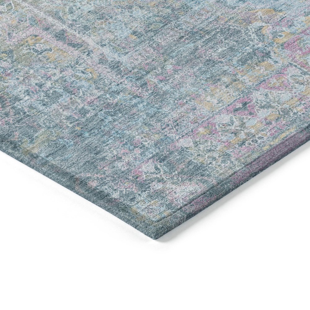 Machine Washable Indoor/Outdoor Chantille ACN2140 Blue 9' x 12' Rug. Picture 3