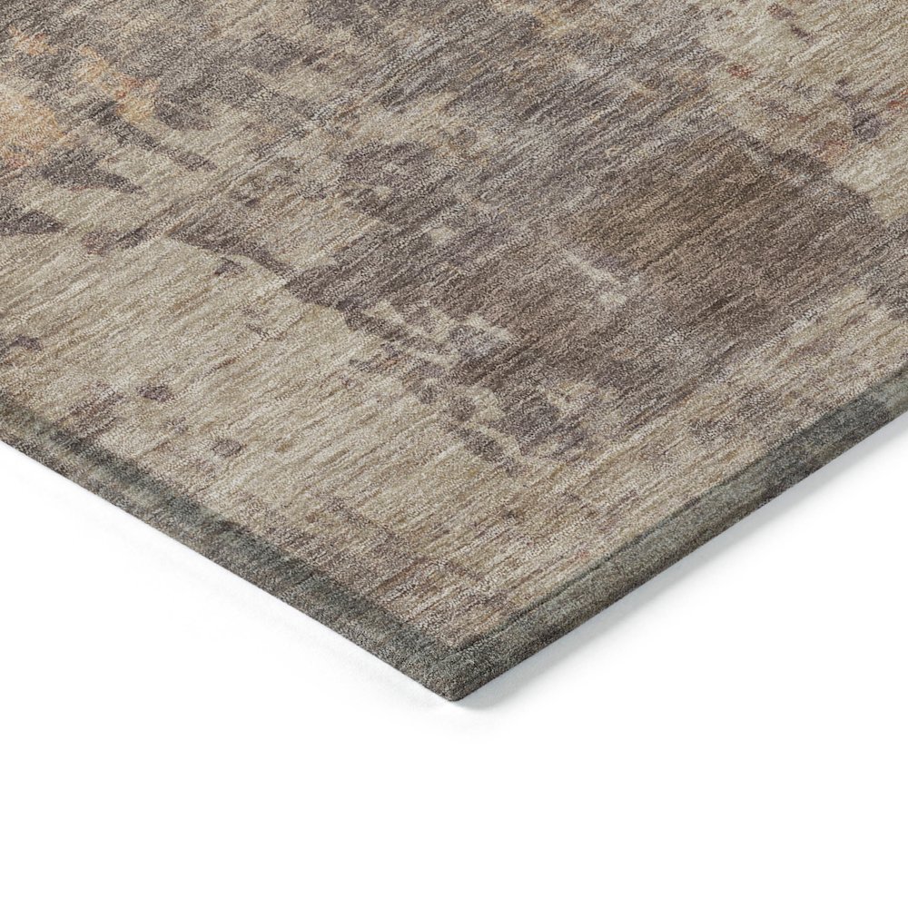 Machine Washable Indoor/Outdoor Chantille ACN2143 Brown 9' x 12' Rug. Picture 3
