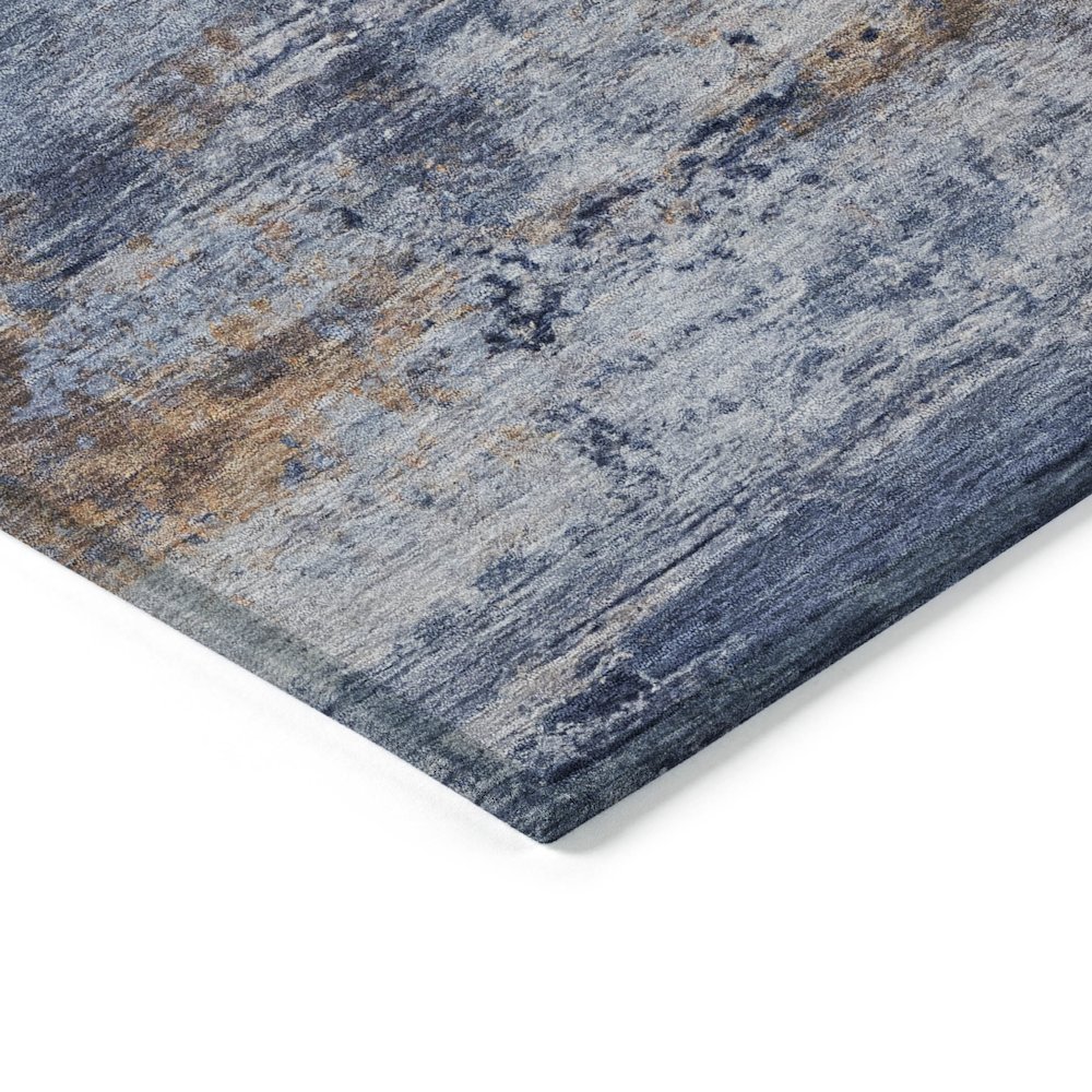Machine Washable Indoor/Outdoor Chantille ACN2146 Blue 9' x 12' Rug. Picture 3