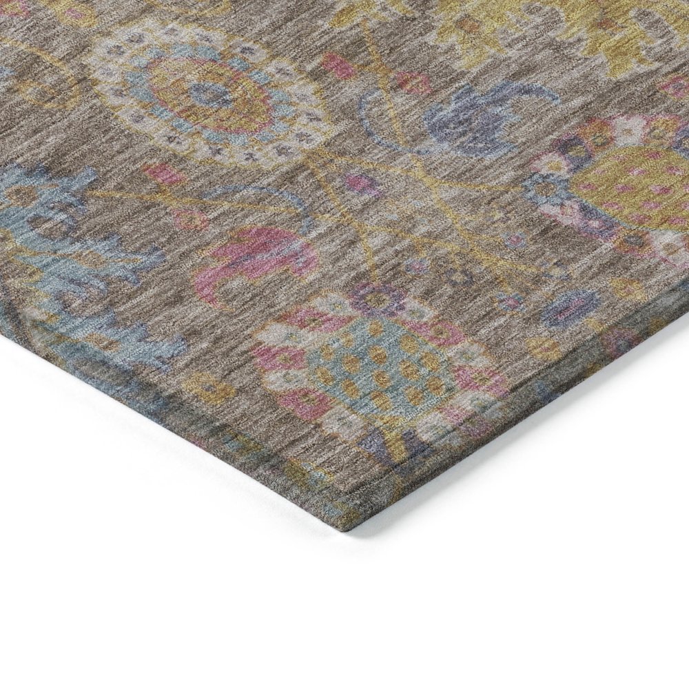 Machine Washable Indoor/Outdoor Chantille ACN2151 Mocha 9' x 12' Rug. Picture 3