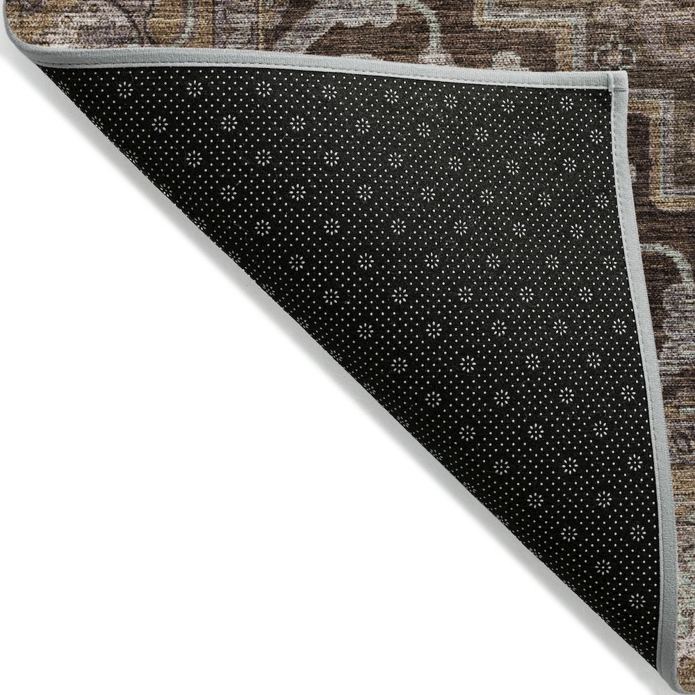 Machine Washable Indoor/Outdoor Chantille ACN2165 Brown 9' x 12' Rug. Picture 2