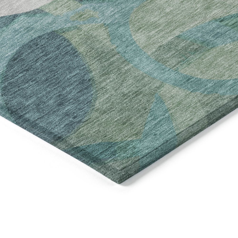 Machine Washable Indoor/Outdoor Chantille ACN2167 Teal 9' x 12' Rug. Picture 3