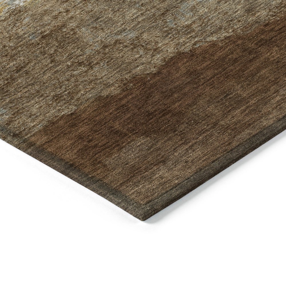 Machine Washable Indoor/Outdoor Chantille ACN2169 Brown 9' x 12' Rug. Picture 3