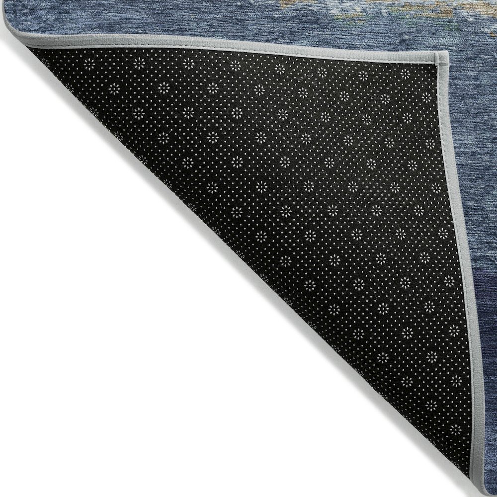 Machine Washable Indoor/Outdoor Chantille ACN2169 Denim 9' x 12' Rug. Picture 2