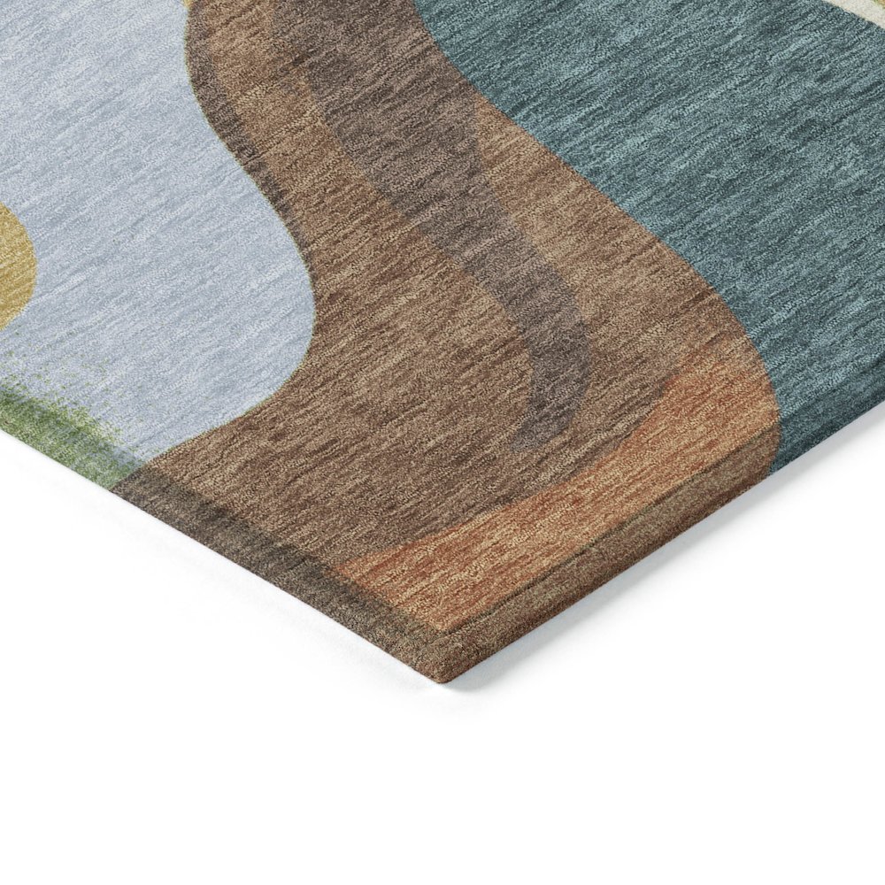 Machine Washable Indoor/Outdoor Chantille ACN2186 Gold 9' x 12' Rug. Picture 3
