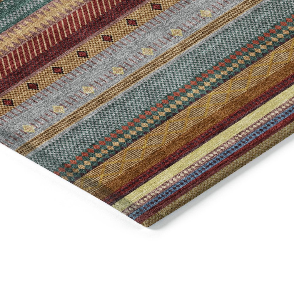 Machine Washable Indoor/Outdoor Chantille ACN2218 Paprika 9' x 12' Rug. Picture 3