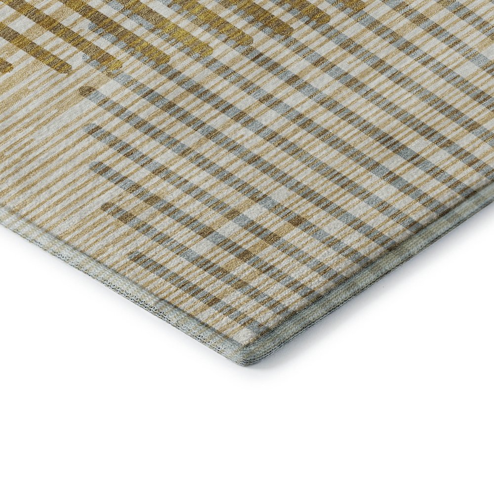 Premium Machine Washable Mayfield AMF1001 Gold 9' x 12' Rug. Picture 3