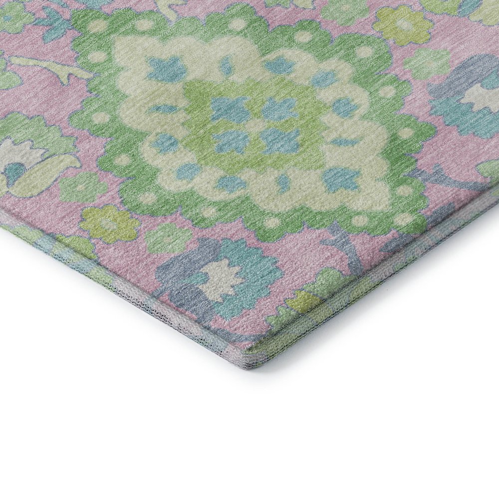 Premium Machine Washable Mayfield AMF1002 Pink 9' x 12' Rug. Picture 3