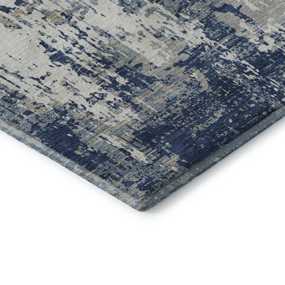 Premium Machine Washable Mayfield AMF1008 Navy 9' x 12' Rug. Picture 3