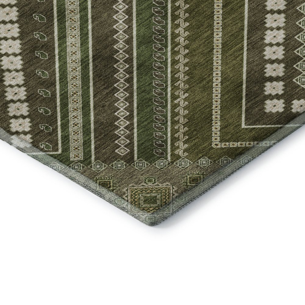 Premium Machine Washable Mayfield AMF1010 Olive 9' x 12' Rug. Picture 3