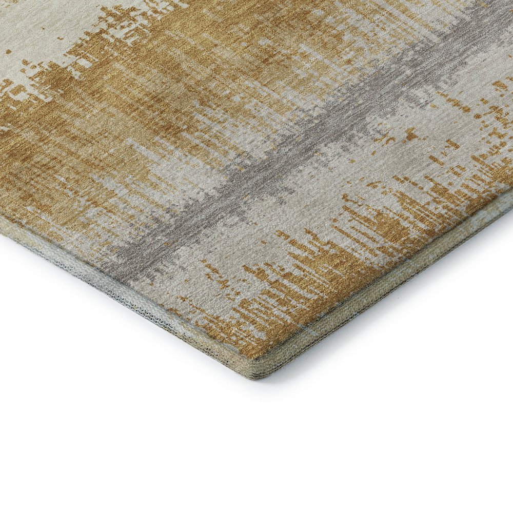 Premium Machine Washable Mayfield AMF1013 Gold 9' x 12' Rug. Picture 3