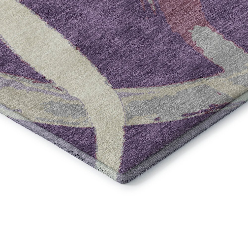 Premium Machine Washable Mayfield AMF1022 Purple 9' x 12' Rug. Picture 3