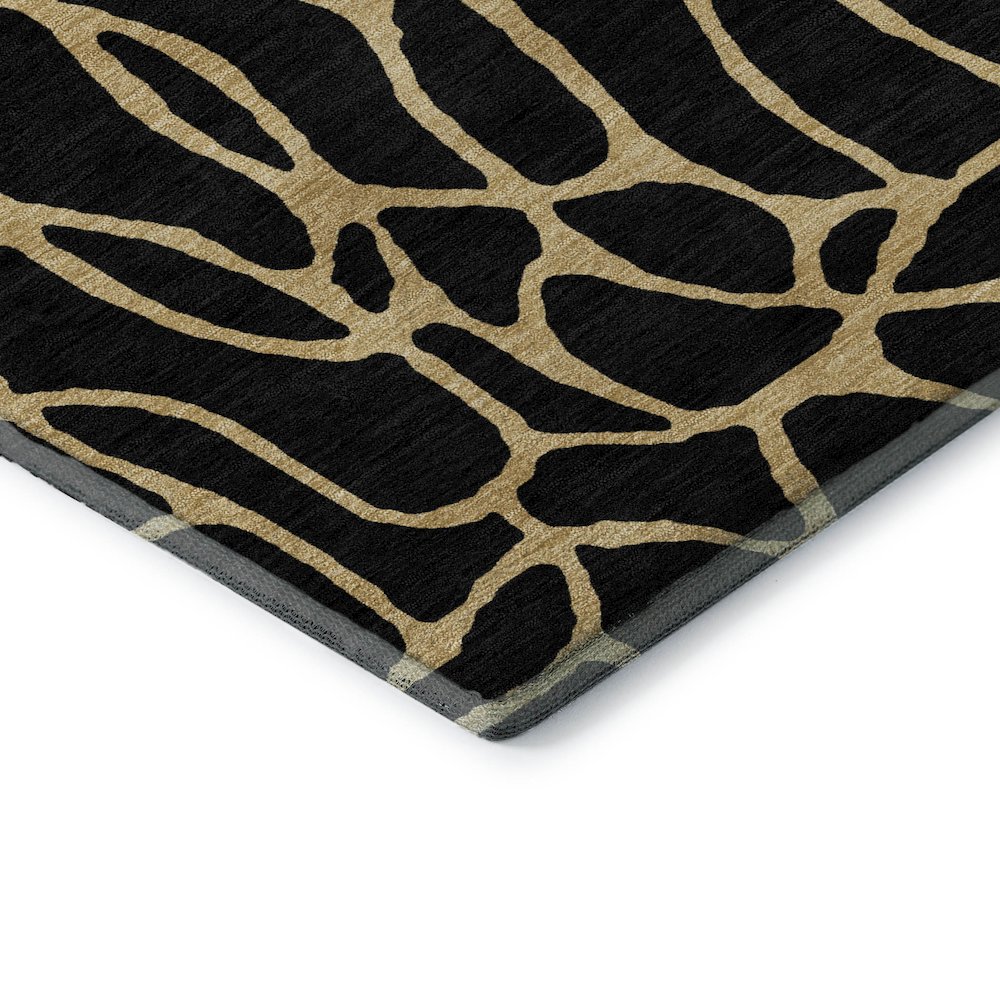 Premium Machine Washable Mayfield AMF1023 Black 9' x 12' Rug. Picture 3