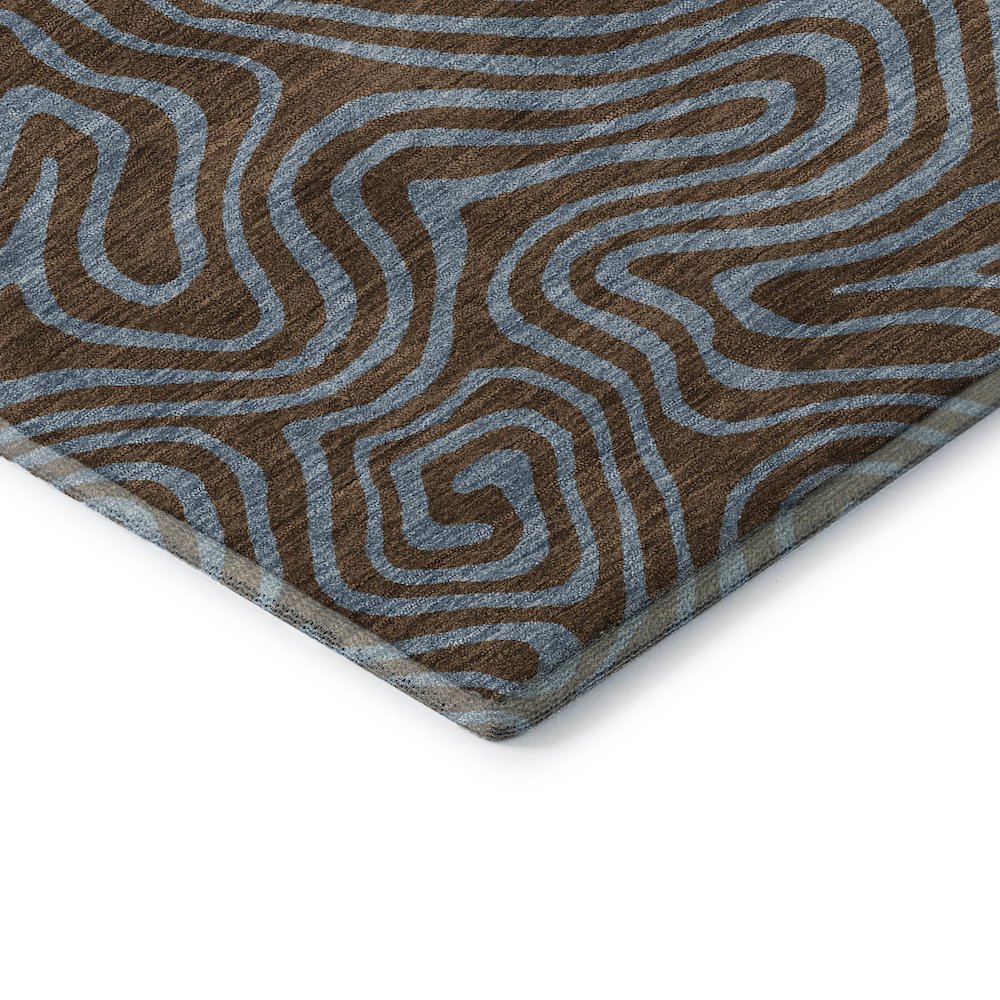 Premium Machine Washable Mayfield AMF1031 Brown 9' x 12' Rug. Picture 3