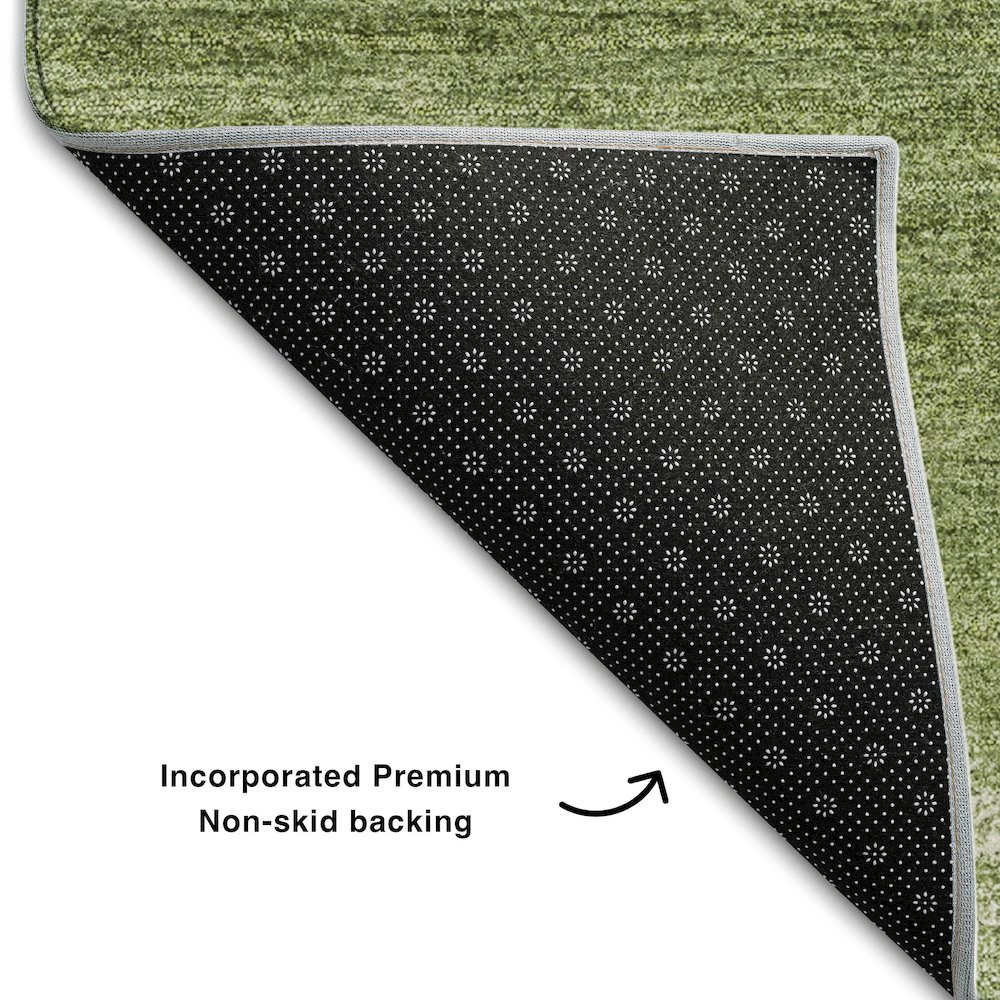 Premium Machine Washable Mayfield AMF1033 Green 9' x 12' Rug. Picture 2
