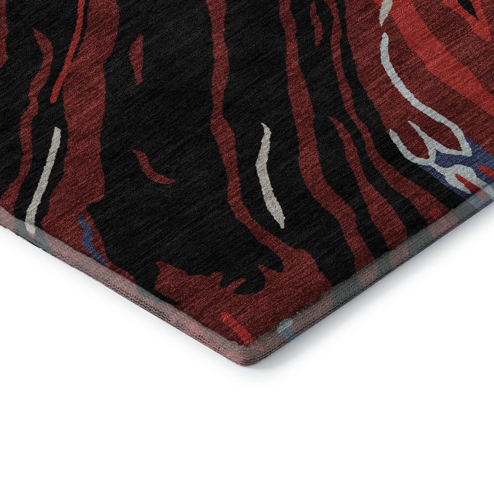 Premium Machine Washable Mayfield AMF1037 Black 9' x 12' Rug. Picture 3