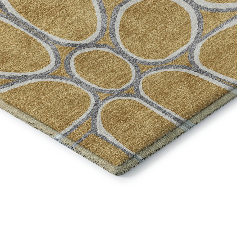 Premium Machine Washable Mayfield AMF1041 Gold 9' x 12' Rug. Picture 3