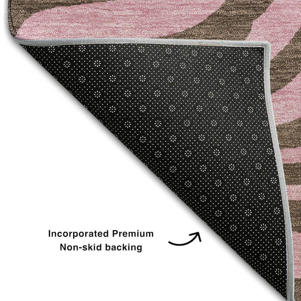 Premium Machine Washable Mayfield AMF1043 Brown 9' x 12' Rug. Picture 2