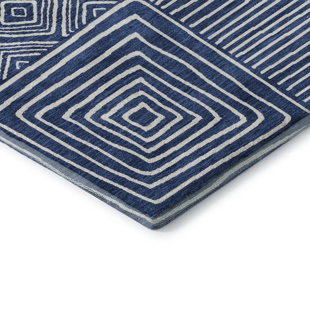 Premium Machine Washable Mayfield AMF1044 Navy 9' x 12' Rug. Picture 3