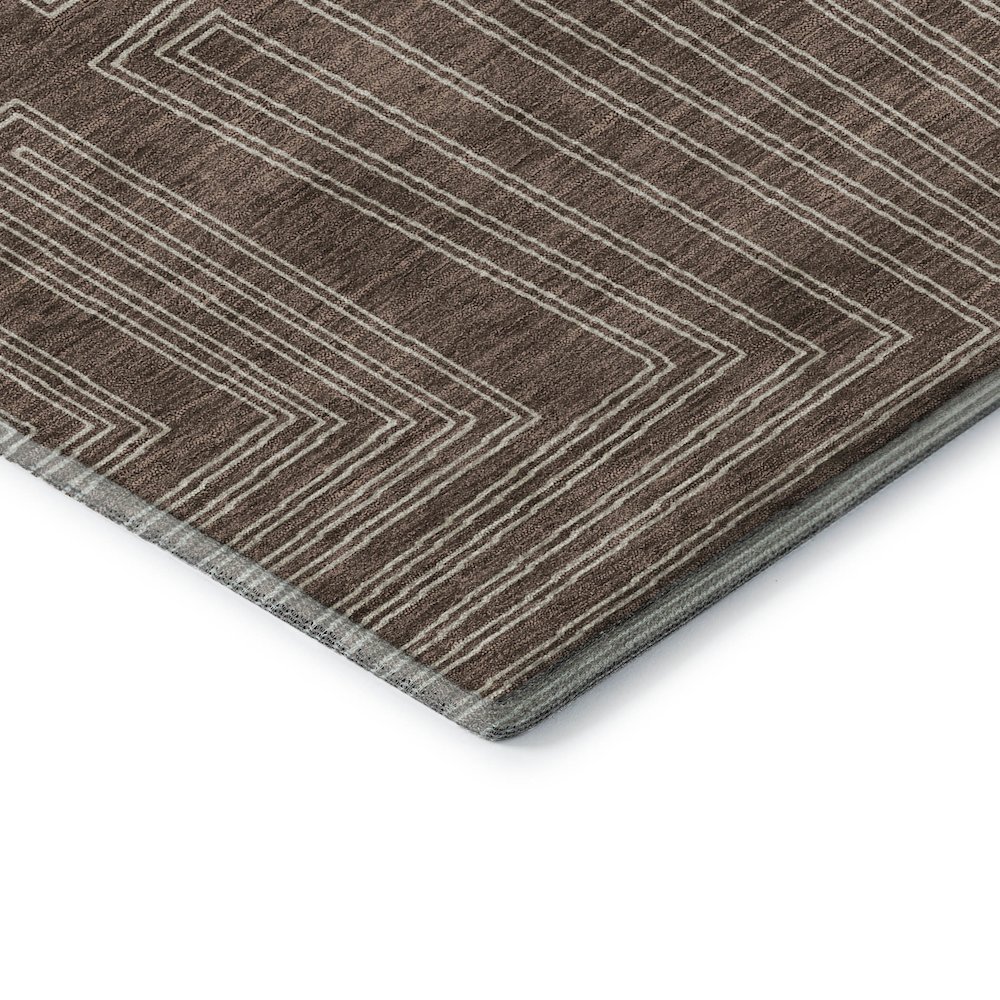 Premium Machine Washable Mayfield AMF1045 Brown 9' x 12' Rug. Picture 3