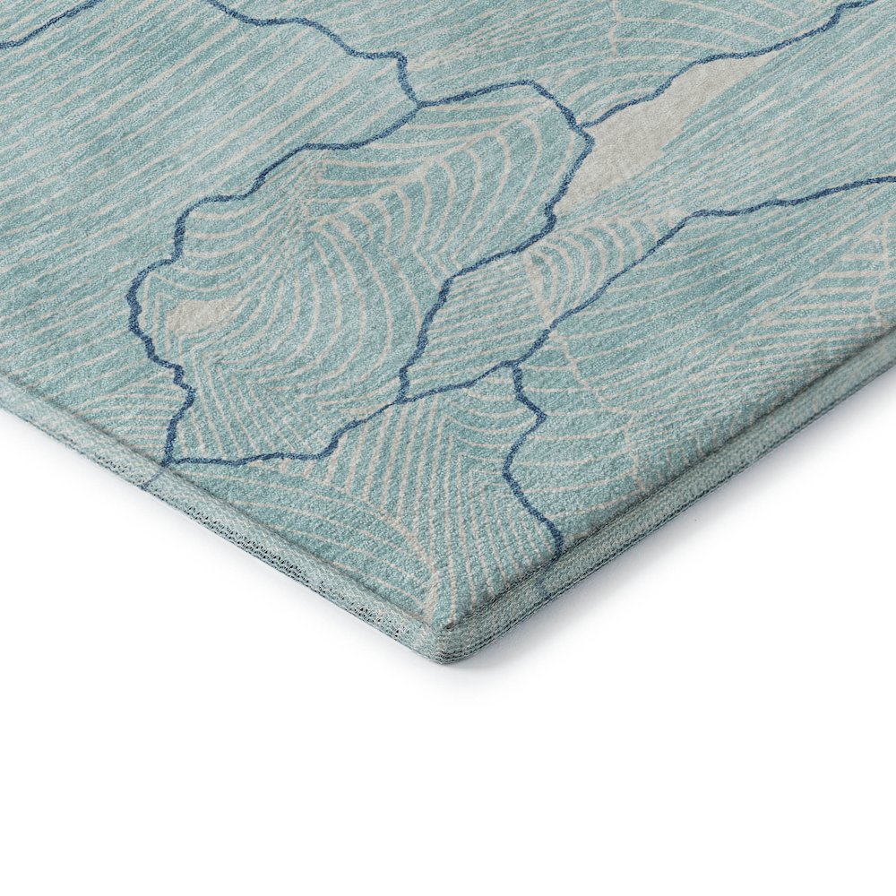 Premium Machine Washable Mayfield AMF1048 Aqua 9' x 12' Rug. Picture 3