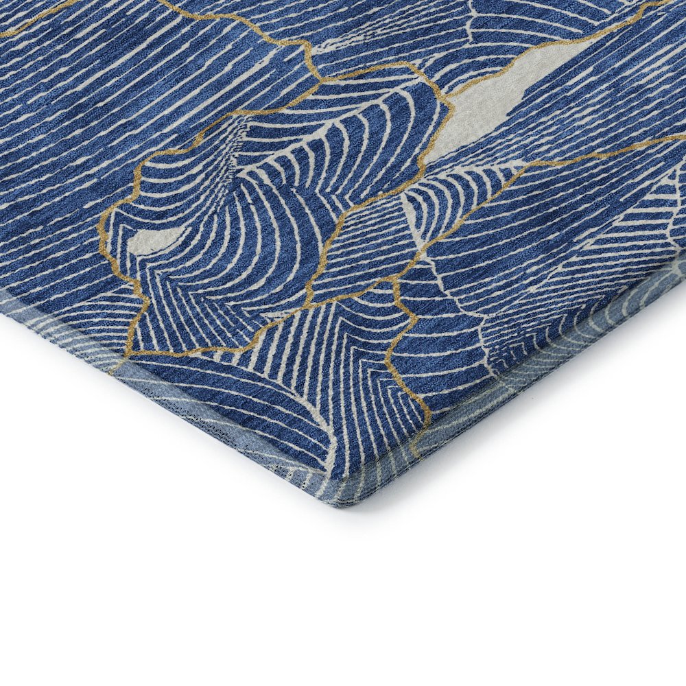 Premium Machine Washable Mayfield AMF1048 Blue 9' x 12' Rug. Picture 3