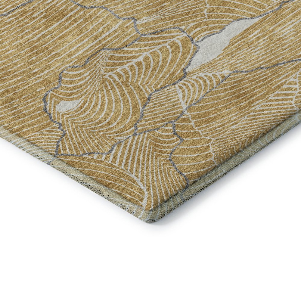 Premium Machine Washable Mayfield AMF1048 Gold 9' x 12' Rug. Picture 3