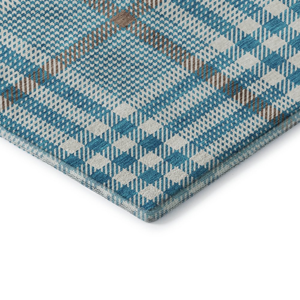 Premium Machine Washable Mayfield AMF1054 Teal 9' x 12' Rug. Picture 3