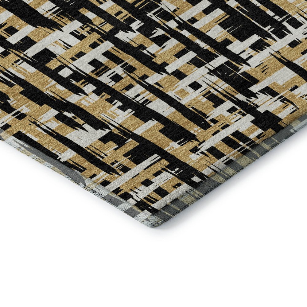 Premium Machine Washable Mayfield AMF1060 Black 9' x 12' Rug. Picture 3