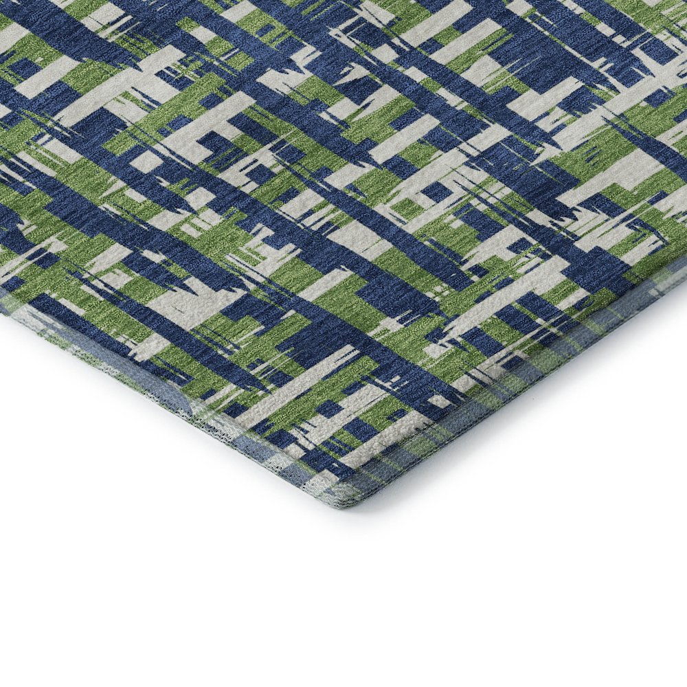 Premium Machine Washable Mayfield AMF1060 Navy 9' x 12' Rug. Picture 3