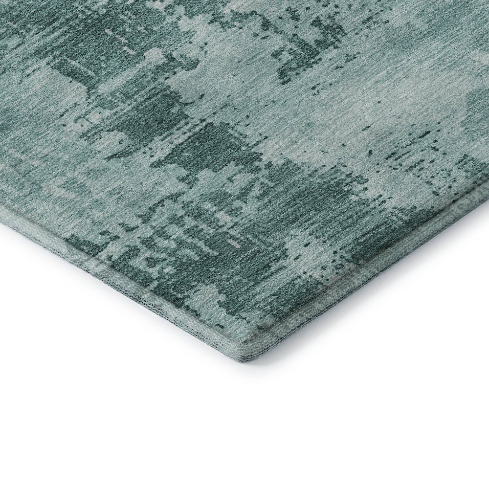 Premium Machine Washable Mayfield AMF1062 Teal 9' x 12' Rug. Picture 3