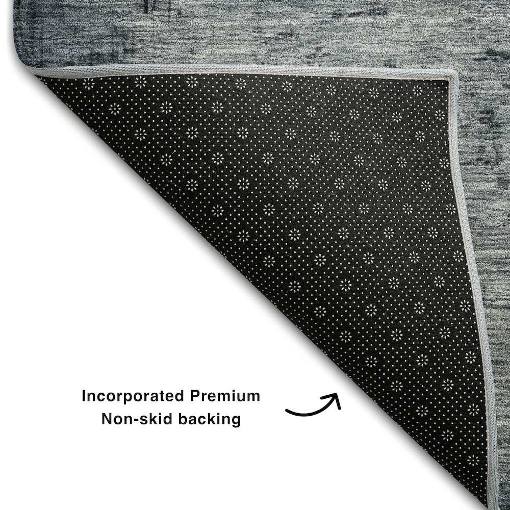 Premium Machine Washable Mayfield AMF1069 Blue 9' x 12' Rug. Picture 2