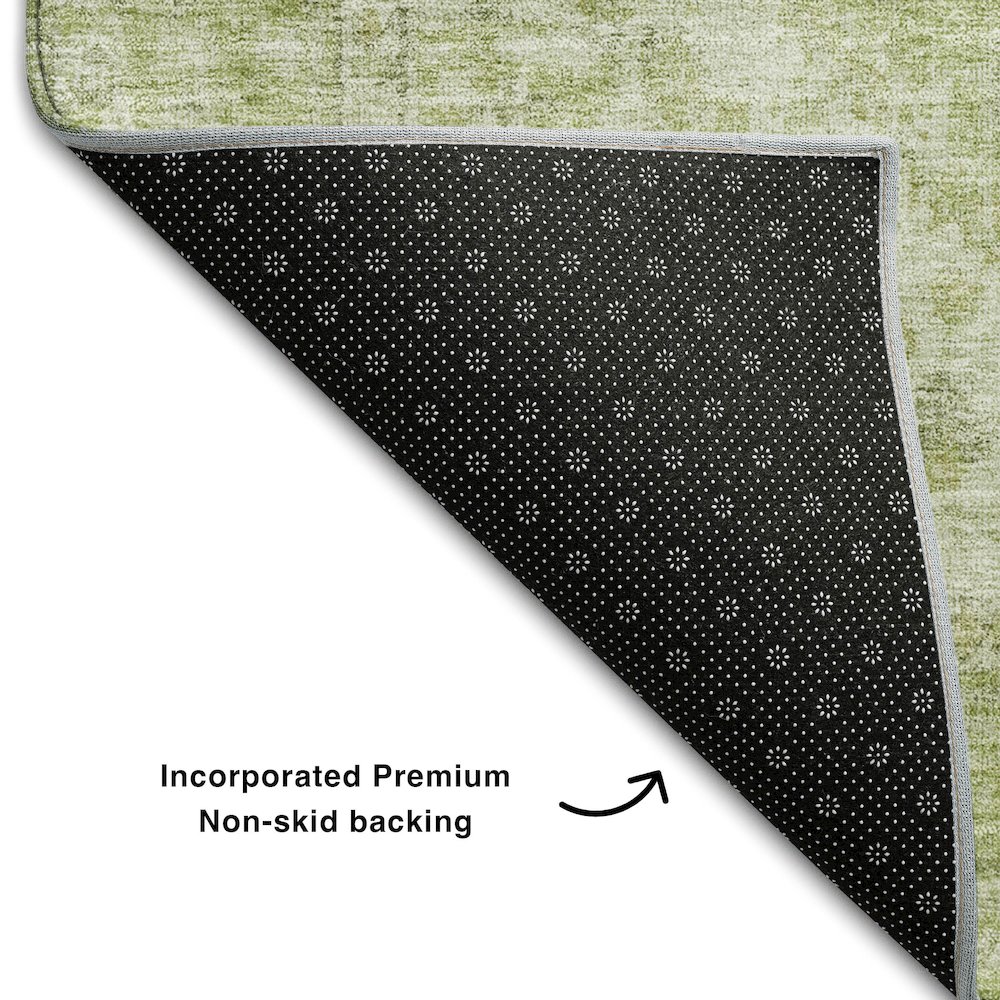 Premium Machine Washable Mayfield AMF1104 Sage 9' x 12' Rug. Picture 2